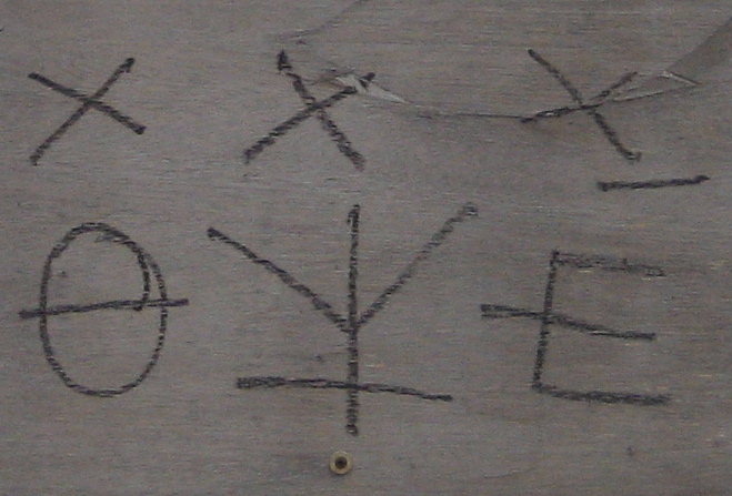 Chalk hobo markings, New Orleans ferry