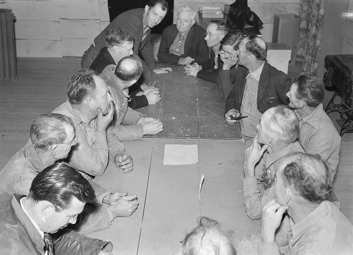 Camp council, Farmersville FSA camp